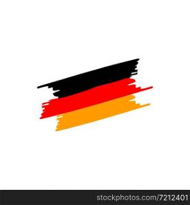 Germany brush flag on white background. Vector