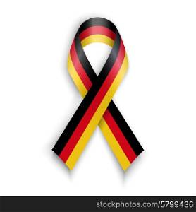 Germany Flag. Abstract German ribbons isolated on white, vector illustration