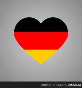 Germany flag heart sign icon. Vector eps10