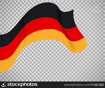 Germany flag icon on transparent background. Vector illustration. Germany flag on transparent background