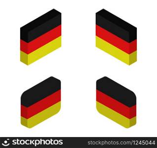 Germany flag isometric