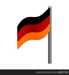 Germany flag isometric 3d icon on a white background. Germany flag isometric 3d icon
