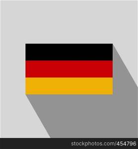 Germany flag Long Shadow design vector