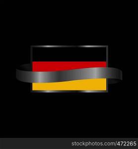 Germany flag Ribbon banner design