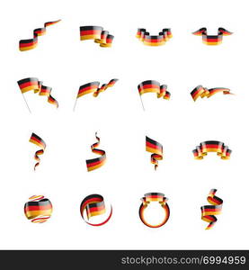 Germany flag, vector illustration on a white background.. Germany flag, vector illustration on a white background