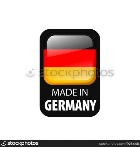 Germany flag, vector illustration on a white background.. Germany flag, vector illustration on a white background