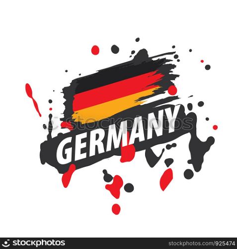 Germany flag, vector illustration on a white background.. Germany flag, vector illustration on a white background