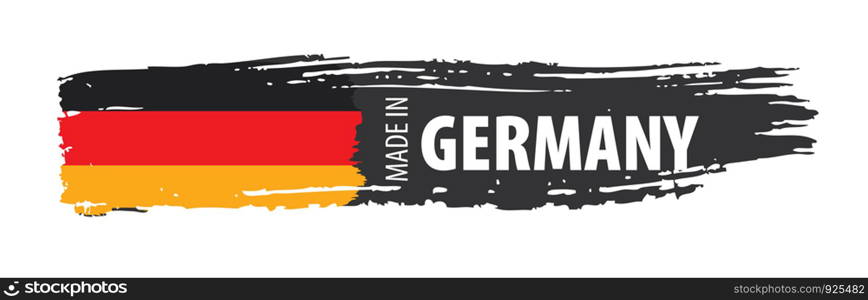 Germany flag, vector illustration on a white background.. Germany flag, vector illustration on a white background