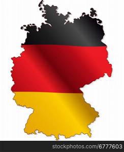 Germany Flag within the country borders