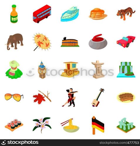 Germany icons set. Cartoon set of 25 germany vector icons for web isolated on white background. Germany icons set, cartoon style