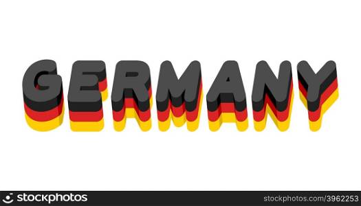 Germany lettering. Text of German flag. Emblem of European countries on white background. letters tricolor&#xA;
