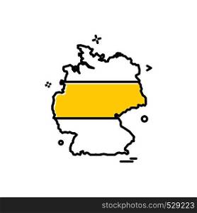 Germany map icon design vector