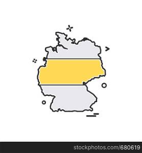 Germany map icon design vector
