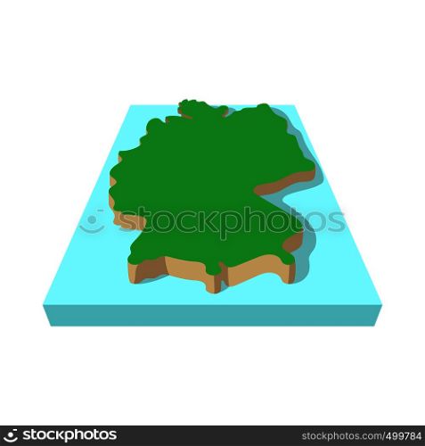 Germany map icon in cartoon style on a white background . Germany map icon, cartoon style