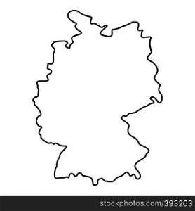 Germany map icon. Outline illustration of germany map vector icon for web. Germany map icon, outline style