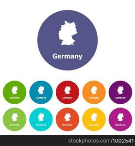 Germany map icon. Simple illustration of germany map vector icon for web. Germany map icon, simple style
