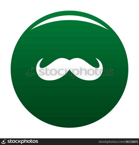 Germany mustache icon. Simple illustration of germany mustache vector icon for any design green. Germany mustache icon vector green
