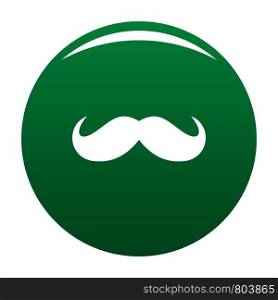 Germany mustache icon. Simple illustration of germany mustache vector icon for any design green. Germany mustache icon vector green