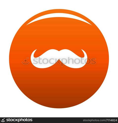 Germany mustache icon. Simple illustration of germany mustache vector icon for any design orange. Germany mustache icon vector orange