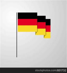 Germany waving Flag creative background