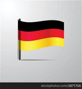 Germany waving Shiny Flag design vector