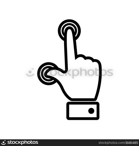 gesture - touch screen icon vector design template