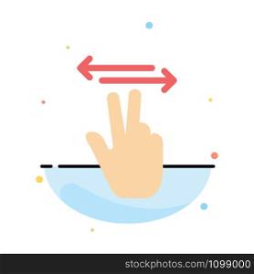Gestures, Hand, Mobile, Touch Abstract Flat Color Icon Template