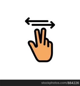 Gestures, Hand, Mobile, Touch Flat Color Icon. Vector icon banner Template