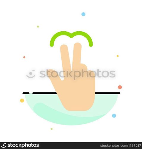 Gestures, Hand, Mobile, Touch, Tab Abstract Flat Color Icon Template
