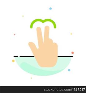Gestures, Hand, Mobile, Touch, Tab Abstract Flat Color Icon Template