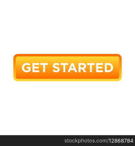 get started button website vector template