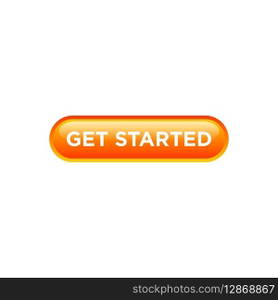 get started button website vector template