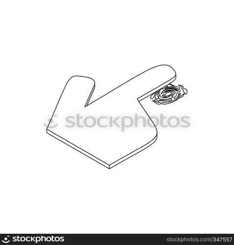 Getting thumb print icon in isometric 3d style on a white background. Getting thumb print icon, isometric 3d style