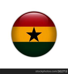 Ghana flag on button