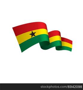 Ghana flag, vector illustration. Ghana flag, vector illustration on a white background