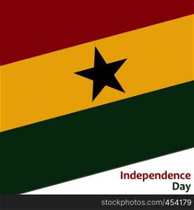 Ghana independence day with flag vector illustration for web. Ghana independence day