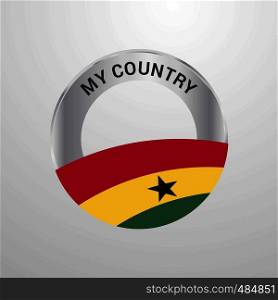 Ghana My Country Flag badge