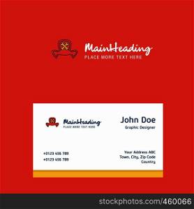 Ghost cap logo Design with business card template. Elegant corporate identity. - Vector