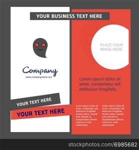 Ghost Company Brochure Template. Vector Busienss Template
