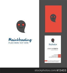 Ghost Creative Logo and business card. vertical Design Vector