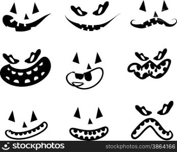 ghost faces, pumpkin faces