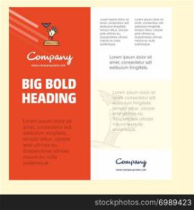 Ghost hand Business Company Poster Template. with place for text and images. vector background