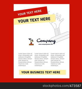 Ghost hand Title Page Design for Company profile ,annual report, presentations, leaflet, Brochure Vector Background