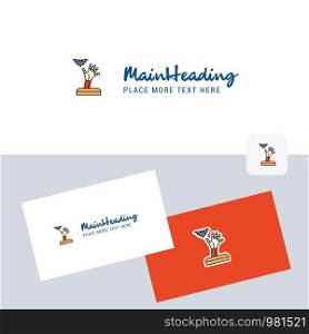 Ghost hand vector logotype with business card template. Elegant corporate identity. - Vector