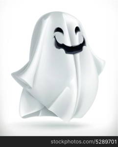 Ghost. Happy Halloween, 3d vector icon