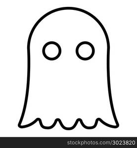 Ghost icon black color vector illustration flat style simple image