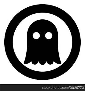 Ghost icon black color vector illustration simple image flat style