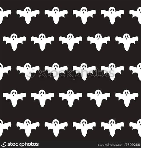 Ghost icon cute cartoon character, seamless pattern background, Vector illustration EPS10. Ghost icon cute cartoon character, seamless pattern background, Vector illustration