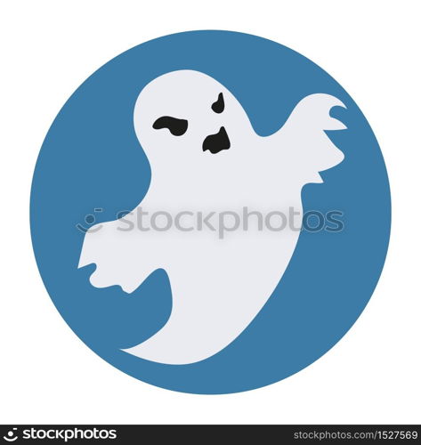 Ghost icon flat style. Isolated on white background. Vector illustration. Ghost icon flat style. Isolated on white background. Vector illustration.