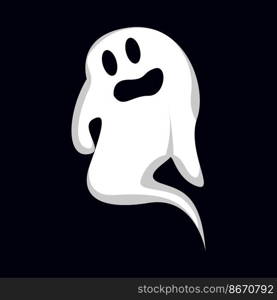 Ghost Logo Design, Halloween Icon, Halloween Costume Illustration, Celebration Banner Template